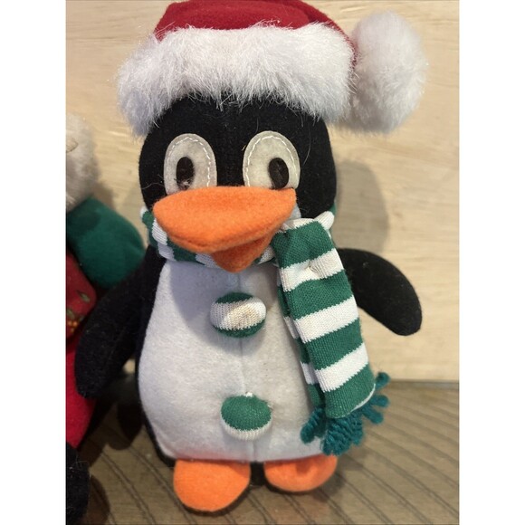 Stuffins SANTA CLAUS REindeer penguin rudolph christmas holiday 5" PLUSH 1990s - Picture 2 of 9
